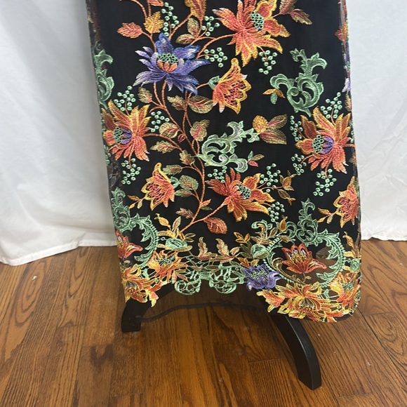 Soft Surroundings Fully embroidered A line Maxi skirt - Picture 4 of 7